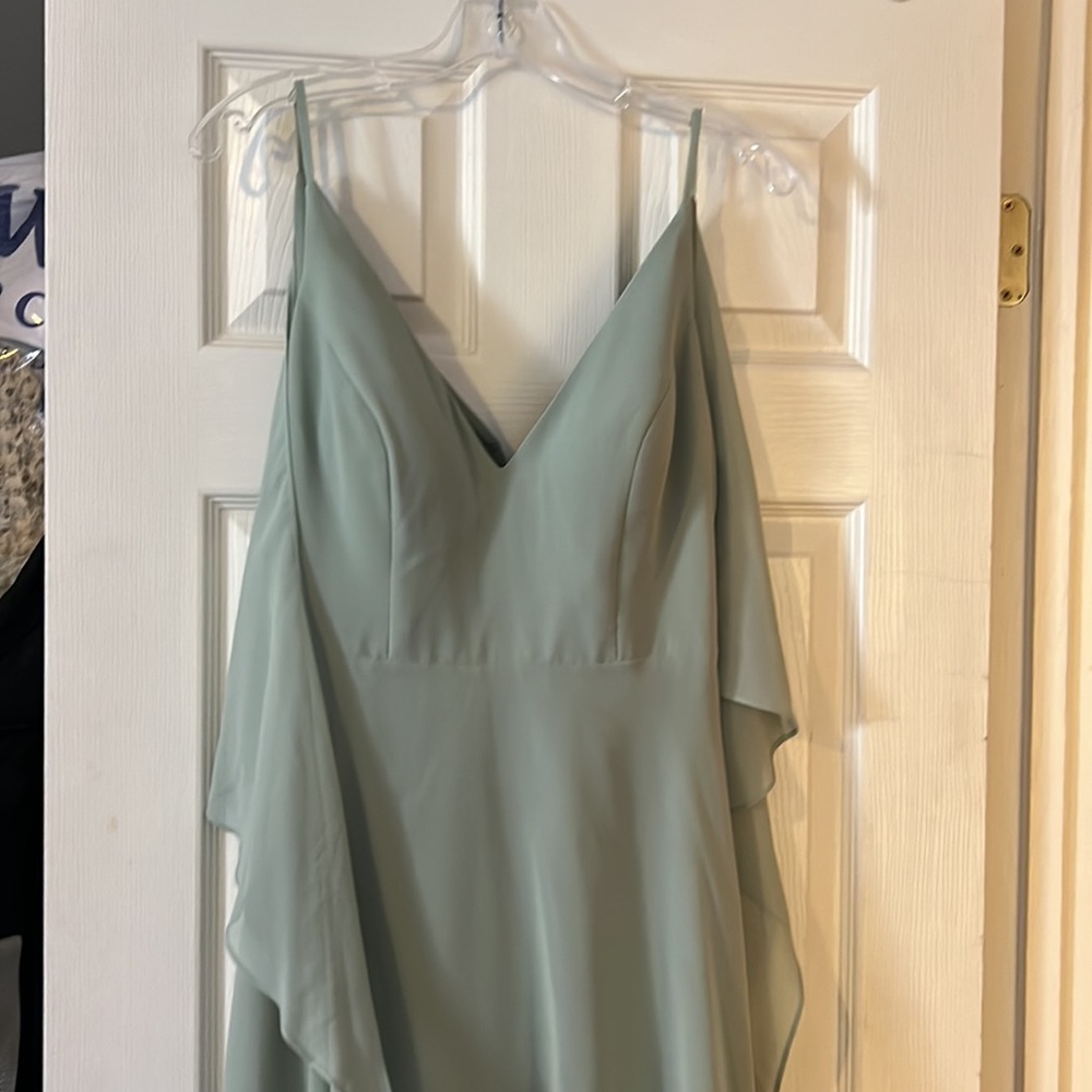 Jenny Yoo Bridesmaid Dani Dress. Size 8. Color: seaglass